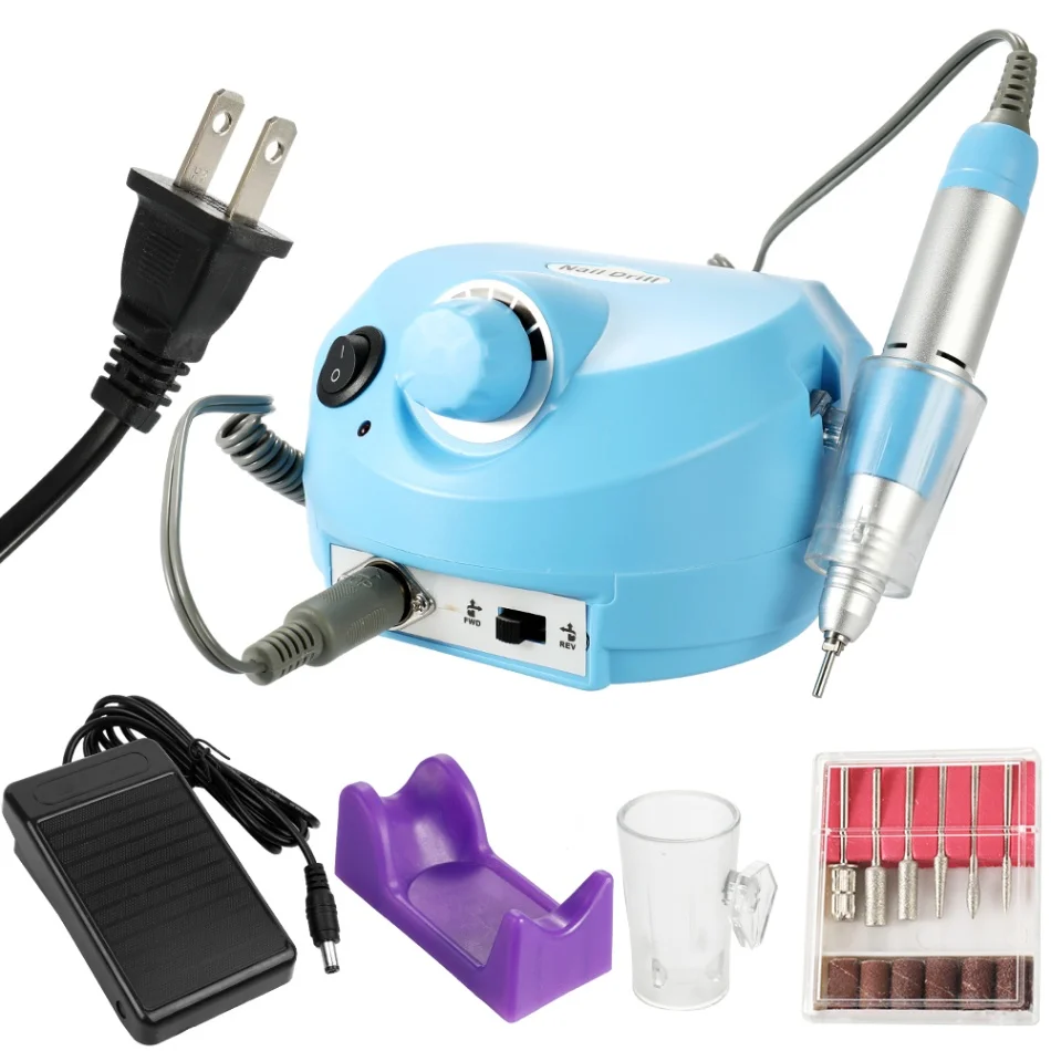 -Blue US Plug 30000r Электрический лак для ногтей Инструменты для удаления сверла оборудование для ногтей маникюрный продукт Профессиональный полировщик ногтей наборы - Цвет: -Blue US Plug