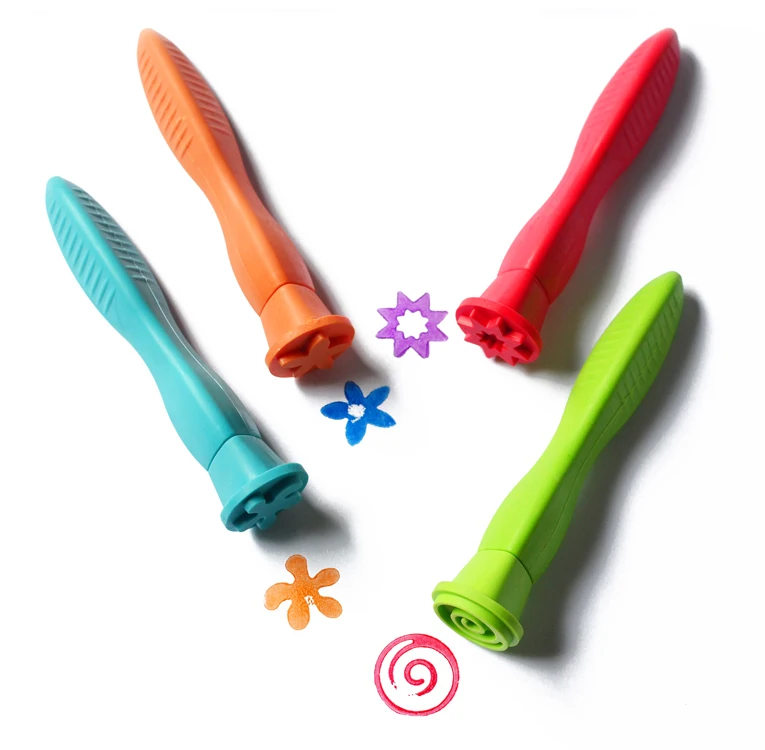 4 шт./лот милый резиновый штамп нескользящий цветной длинный уплотнитель