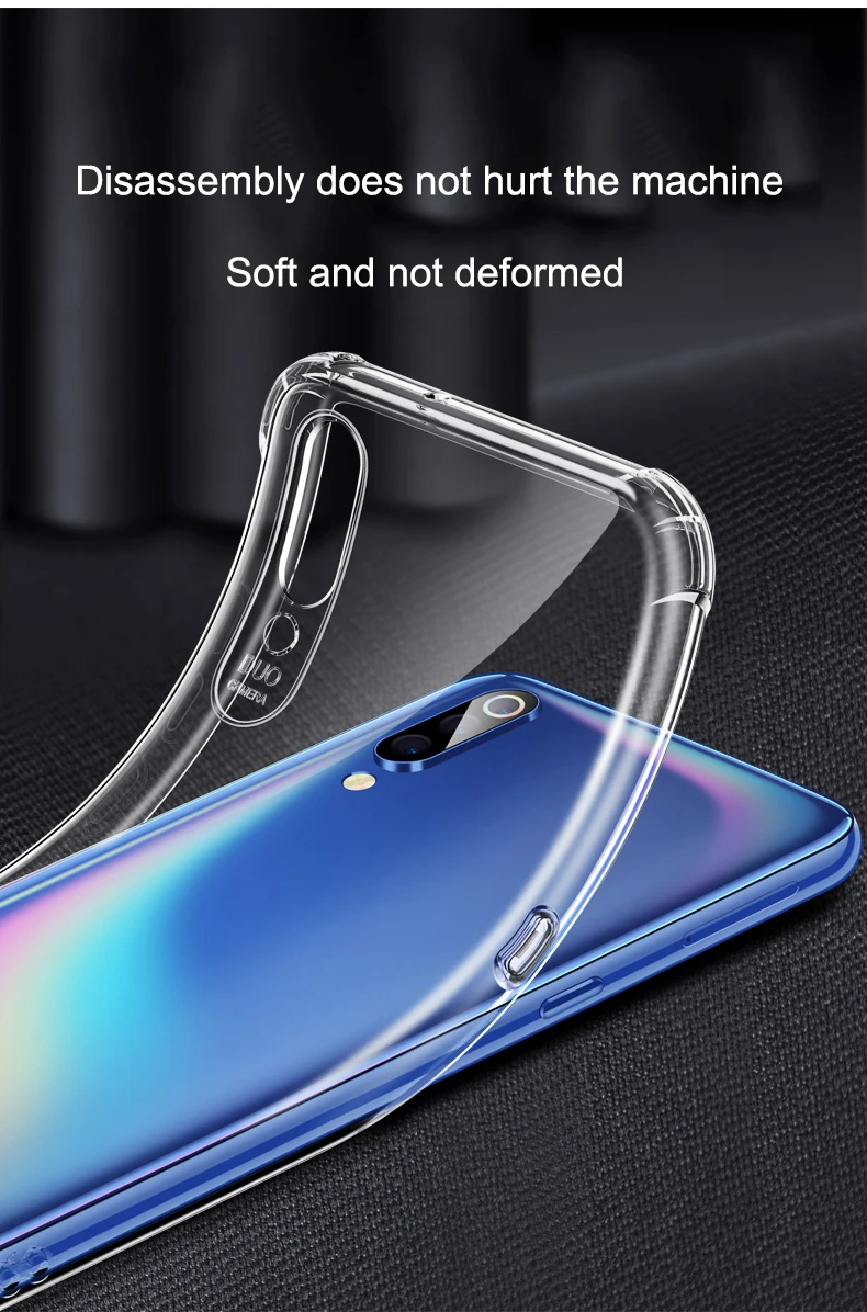 Мягкий ТПУ Прозрачный чехол для Xiaomi Black Shark 2 Helo Pocophone F1 Redmi Go Note 7 6 Pro 6A Силиконовый противоударный чехол