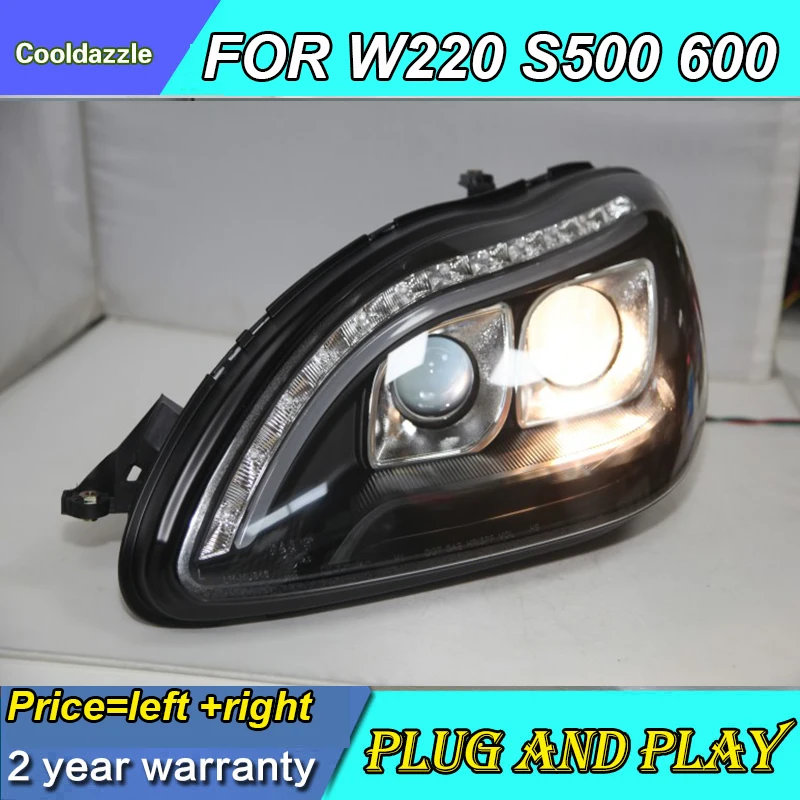 Светодиодный налобный фонарь для Mercedes Benz W220 S280 S320 S500 S600 1998 1999 2000 20012002 2003 2004 2005 год