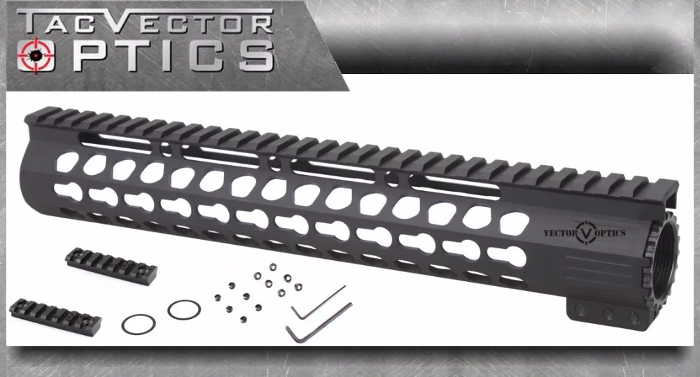 Тактический AR 15 Slim KeyMod 12 дюймов тактический свободный поплавок наручник Picatinny