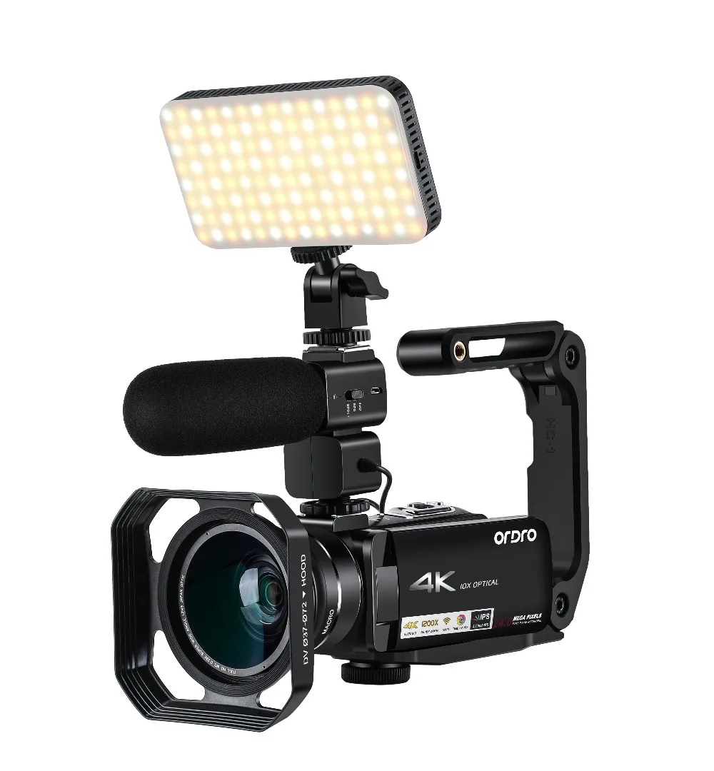 Ordro AC7 4K UHD цифровые видеокамеры FHD 24MP 120X цифровой зум 10X оптический WiFi ips сенсорный экран DV мини-видеокамеры
