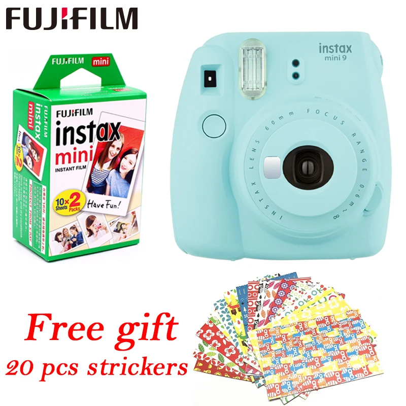 Пленка Fuji Instax Mini 9 мгновенная камера fuji + 20 листов пленки всплывающая фотокамера
