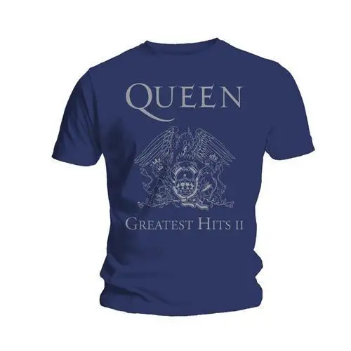 Queen Greatest hips II официальная мужская темно синяя футболка|Мужские футболки| |