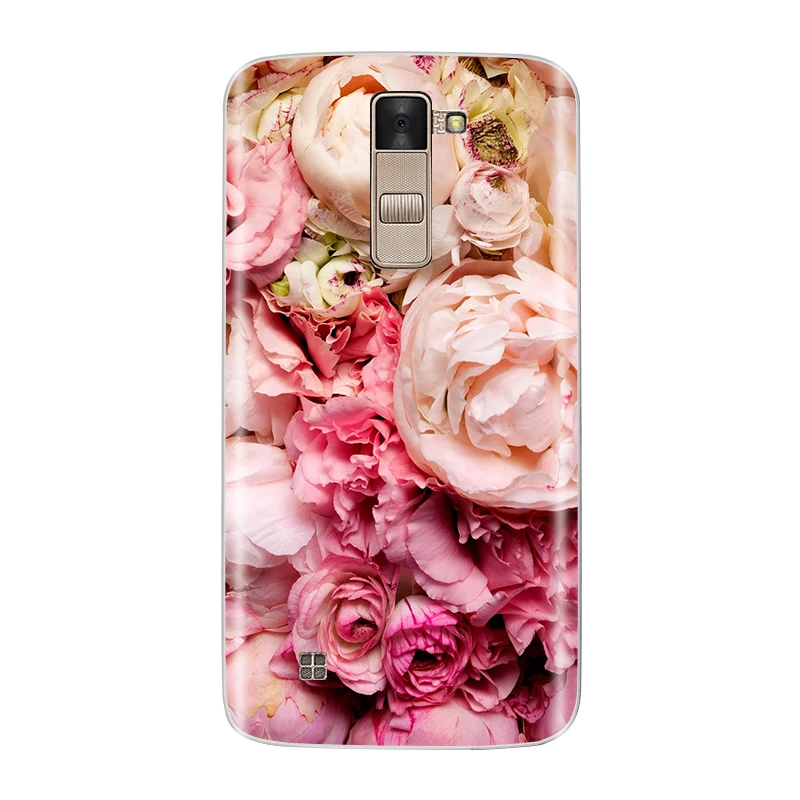 Чехол для телефона LG K8 силиконовый мягкий ТПУ Модный цветочный узор окрашенный защитный чехол для LG K8 задняя крышка чехол s - Цвет: No.7