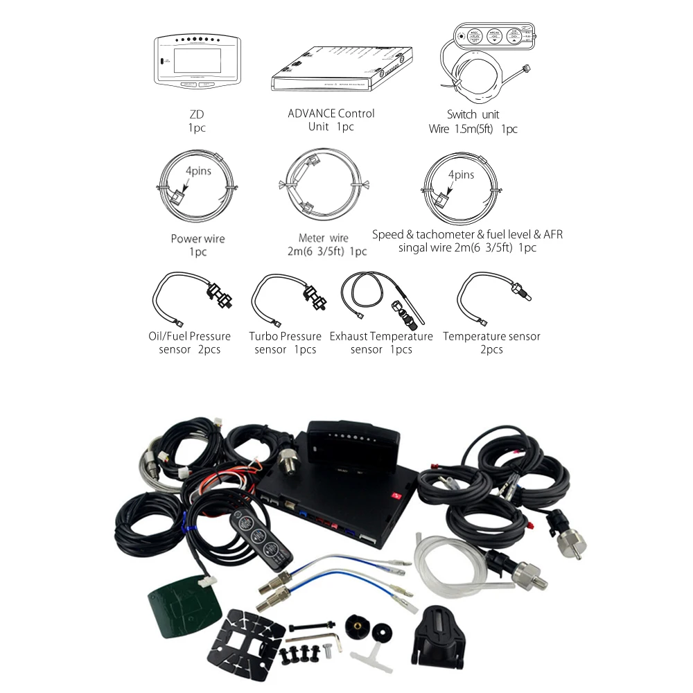 Датчик температуры выхлопного газа датчик 2 м типа EGT K термопара температура