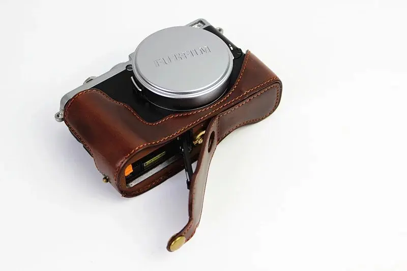 Новый чехол из натуральной кожи для камеры FujiFilm Fuji X70|leather camera case|camera caseleather case for |