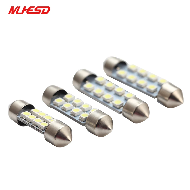 10 шт. белый купол гирлянда светильник c5w C10W автомобиль led 3528 1210 8 SMD 31 мм 36 мм 39 мм 41 мм авто двери светодиодные лампы для чтения бардачок светильник