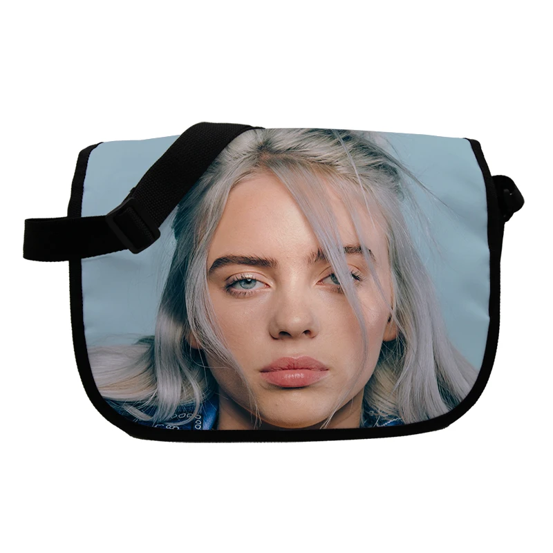Шоколад Billie Eilish сумка-мессенджер для мужчин и женщин, сумка через плечо для мальчиков и девочек, дорожные сумки на плечо, Детская маленькая сумка с клапаном, сумки через плечо - Цвет: Шоколад