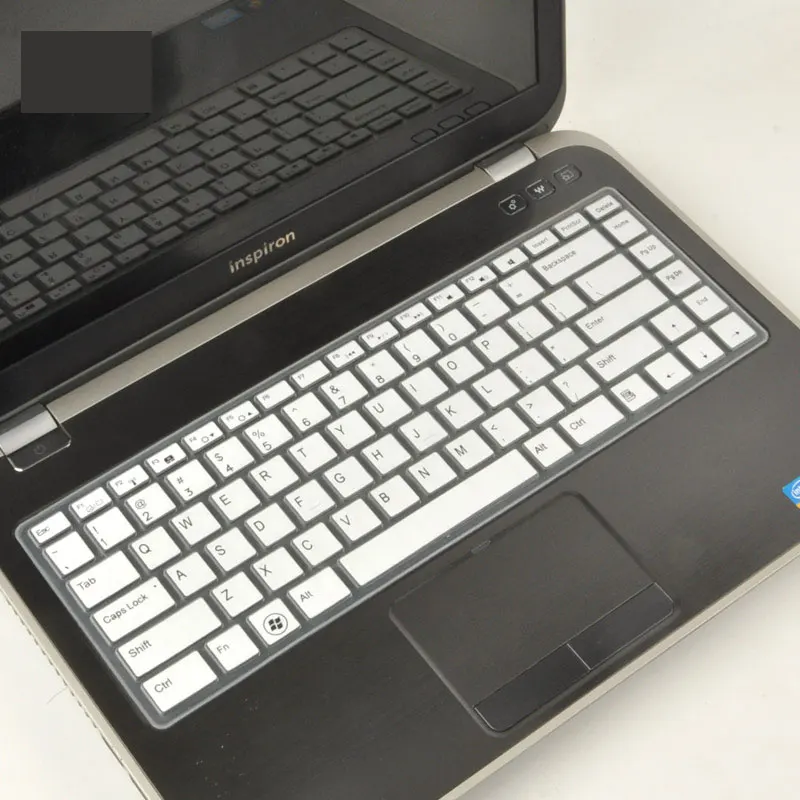 Новая силиконовая клавиатура кожного покрова протектор для Dell Inspiron 14R N4110 N4120 N4050 14В 14VR 14RR 13Z M411R M4040 M4110 7520 - Цвет: White