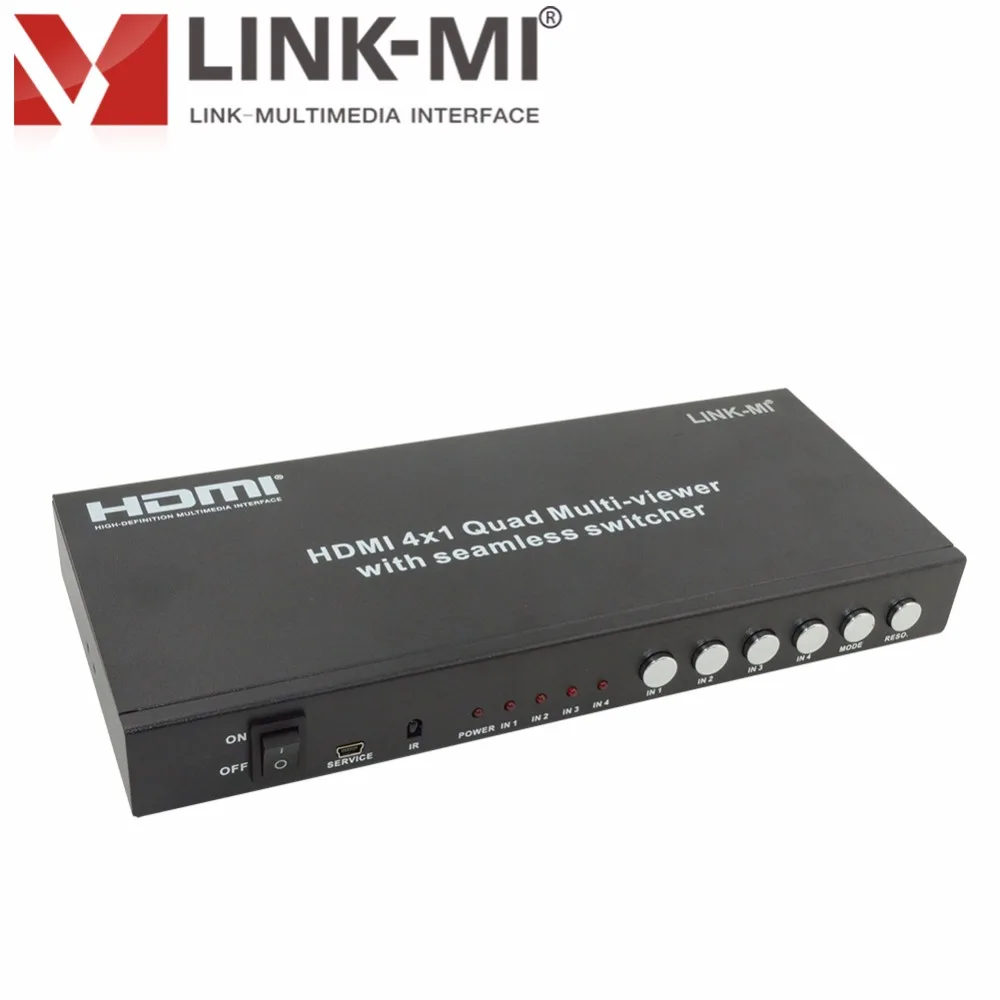 LINK MI S41 50 Quad 4x1 HDMI Multi Viewer коммутатор удлинитель м по одной Cat5e/6 кабель 1920x1080 @ 60 Гц|video