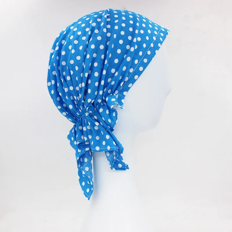 ALTOBEFUN Dots женские банданы женские сельские кепки s Girl хип-хоп Эластичный Тюрбан Кепка женское украшение на голову химиотерапия шляпа полиэстер BD006