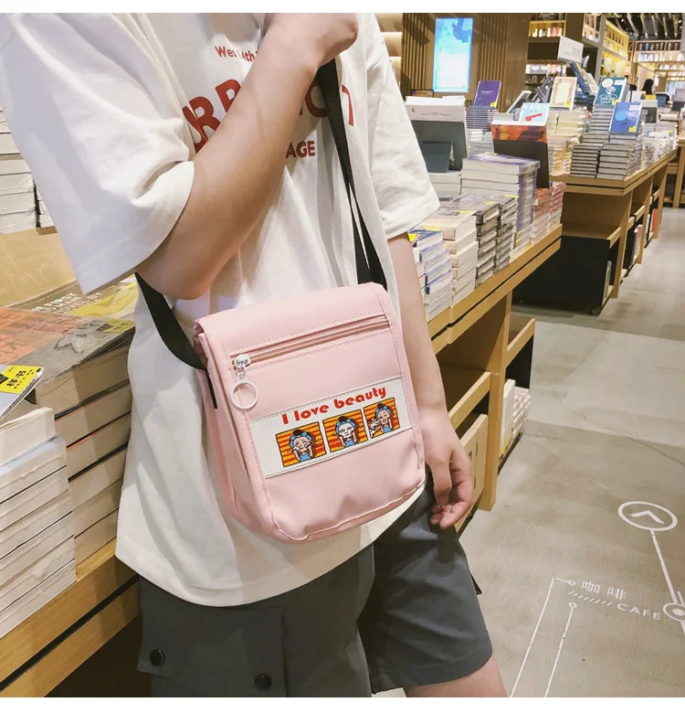 Сумки для женщин Harajuku мультяшный принт сумка почтальон Дамская Водонепроницаемая нейлоновая ткань сумка через плечо Горячая Распродажа женских сумок