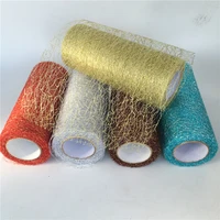 9 2mroll organza tulle roll spool fabric ribbon diy tutu skirt gift craft party chair sash wedding party decoration gold silver