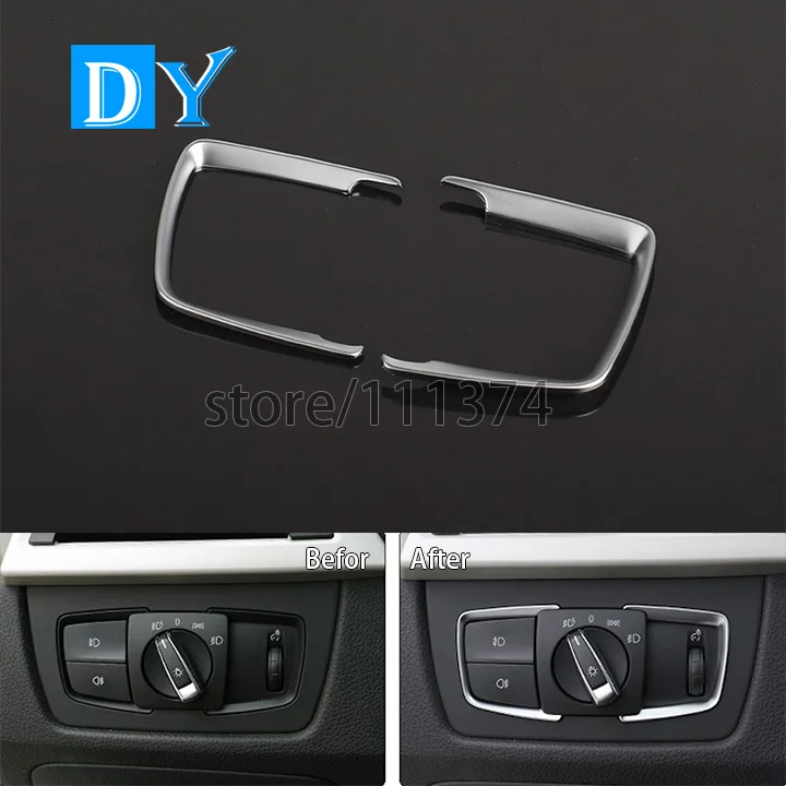 Стайлинг автомобиля крышка переключателя фар из АБС пластика декоративная