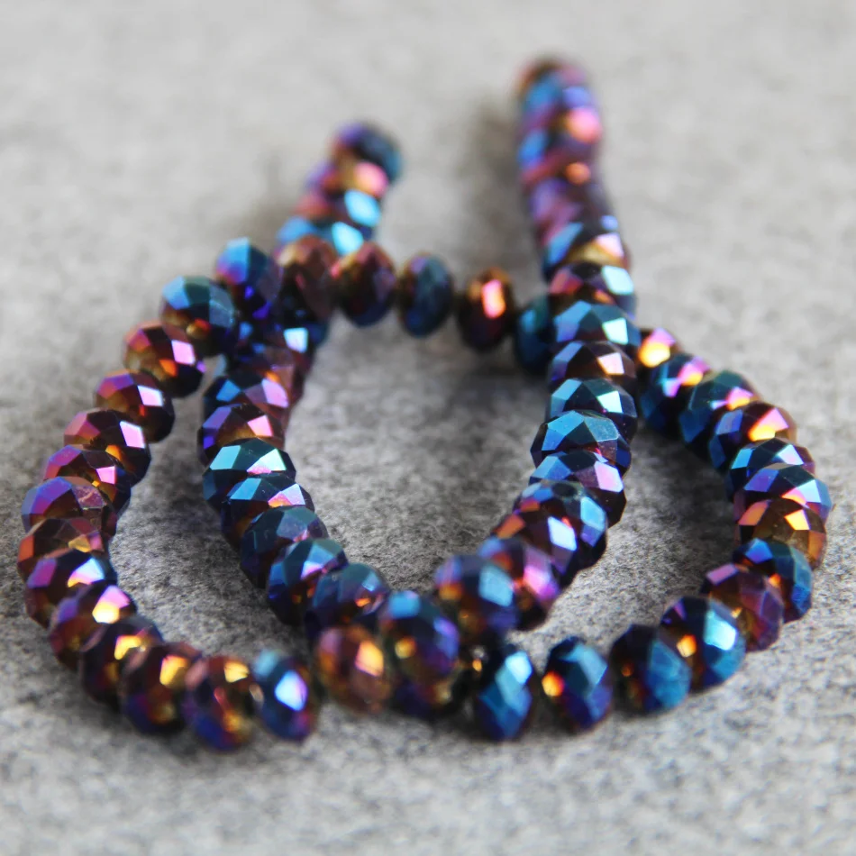 Beautiful Faceted light Purple AB+ colorful glass Crystal beads loose Accessory Parts 15inch DIY Jewelry making design wholesale | Украшения