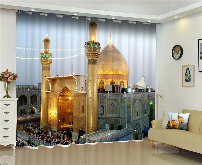 Великолепные церковные 3D галактические вселенные занавески Блэкаут для