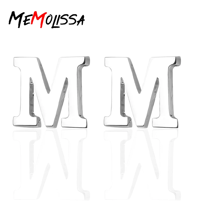 MeMolissa Роскошные модные запонки для мужчин Подарочный бренд буквы м дизайнерские