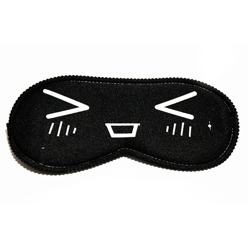 

1pc Blinders Eyeshade Cover Cute Girls Portable Aids Lovely Soft Travel Eye Mask Sleeping Black Cartoon Pattern Eye Patch Cover