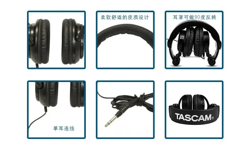 Tascam TH-02 закрытые задние студийные наушники черные с мягким оголовьем и амбушюрами студийные наушники с монитором для записи
