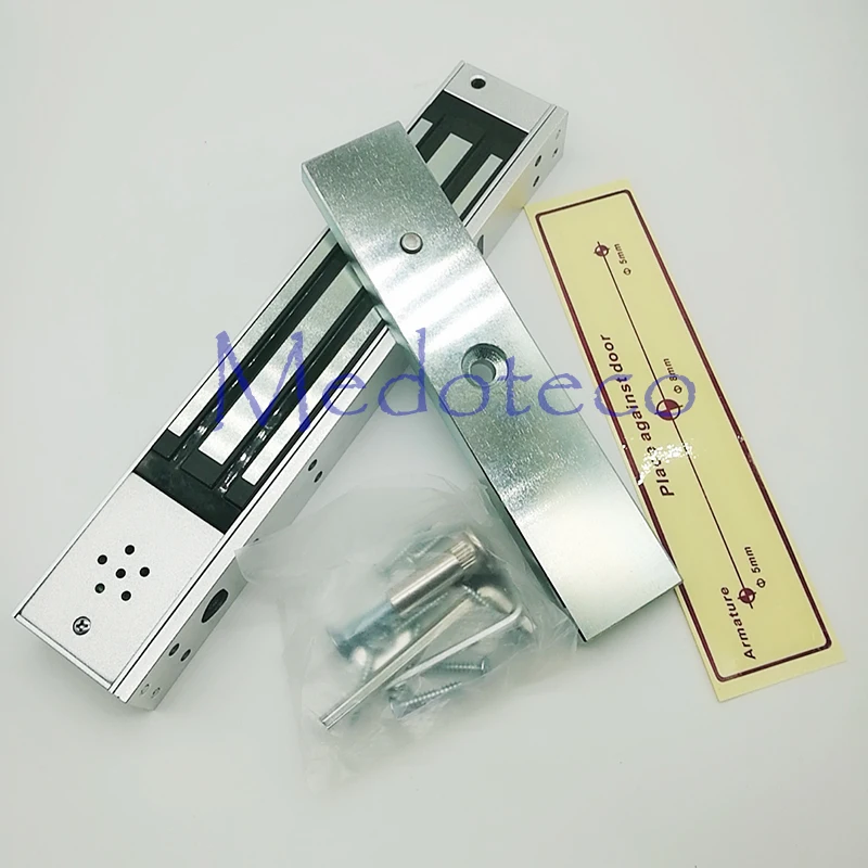 Alarm Electric Magnetic Lock 280KG 600lbs 12V +ZL Bracket Timer delay Feedback signal Led Light for Door Access | Безопасность и