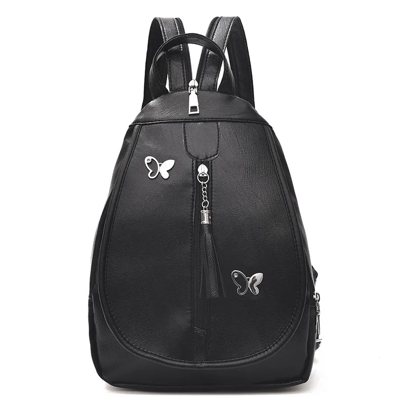Для женщин рюкзак сумка 2018 Новый бабочка из металла Рюкзак Тенденции моды