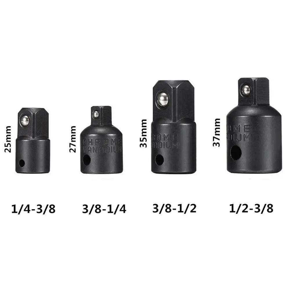 3PC Steel Ball Post +4PC Reducer Sleeve 1/2 3/8 1/4 Conversion To Square Head Adapter | Инструменты