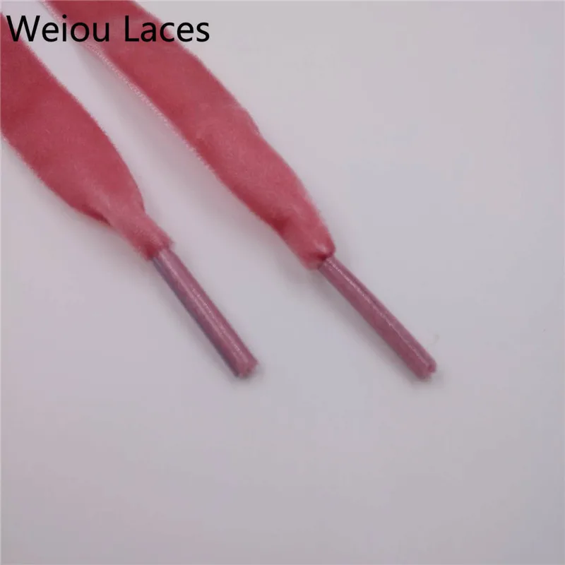 1632-1 Peach Red Weiou 1,27 см(1/") пластиковые наконечники фантастические плоские с односторонним ворсовым покрытием вельветовые шнурки замшевые шнурки для детей и женщин Распродажа - Цвет: 1632-1 Peach Red
