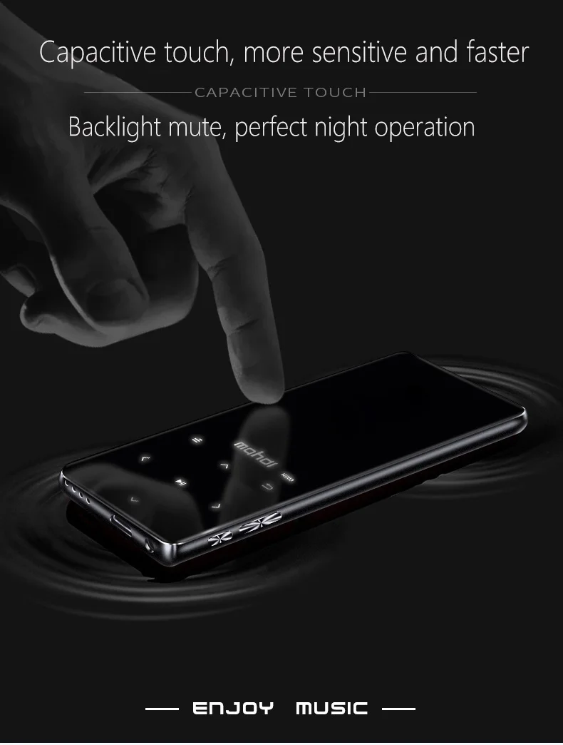 Bluetooth 4,1 сенсорные клавиши MP3-плеер Bulit-in 16 ГБ и динамик с fm-радио/запись портативный тонкий без потерь звук walkman