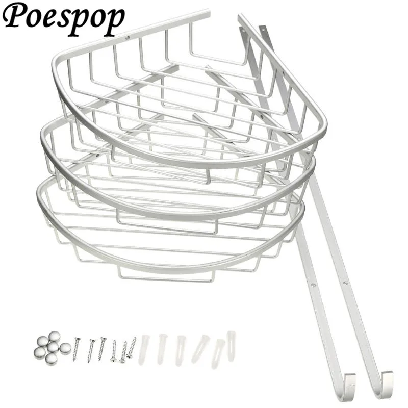 Угловая треугольная алюминиевая полка для ванной комнаты 1/2/3 слоев|Полки ванной|