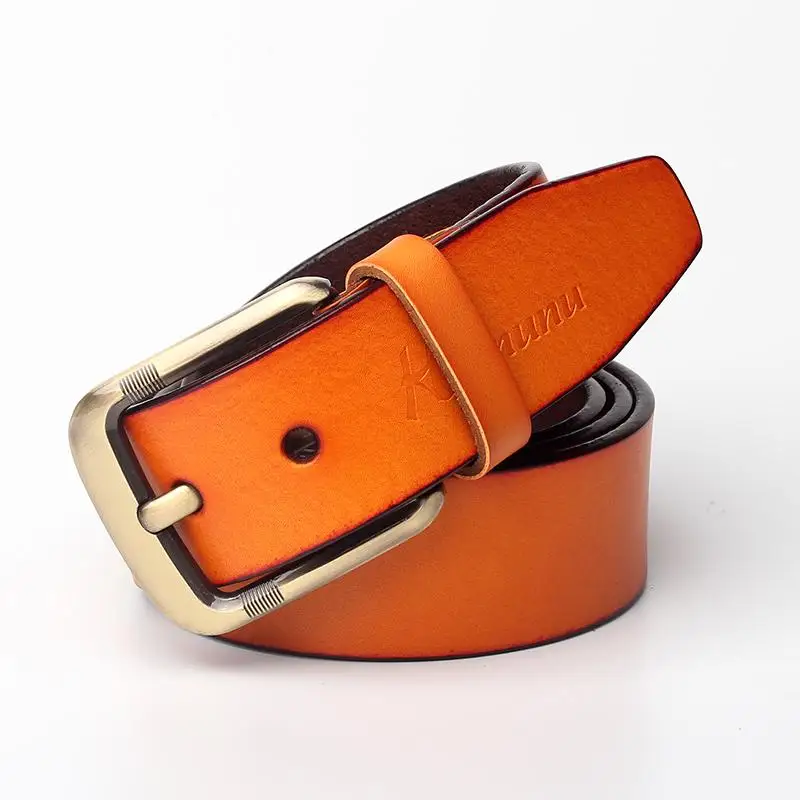 Розничная продажа 100% воловья кожа ремень из натуральной кожи винтажные ремни с