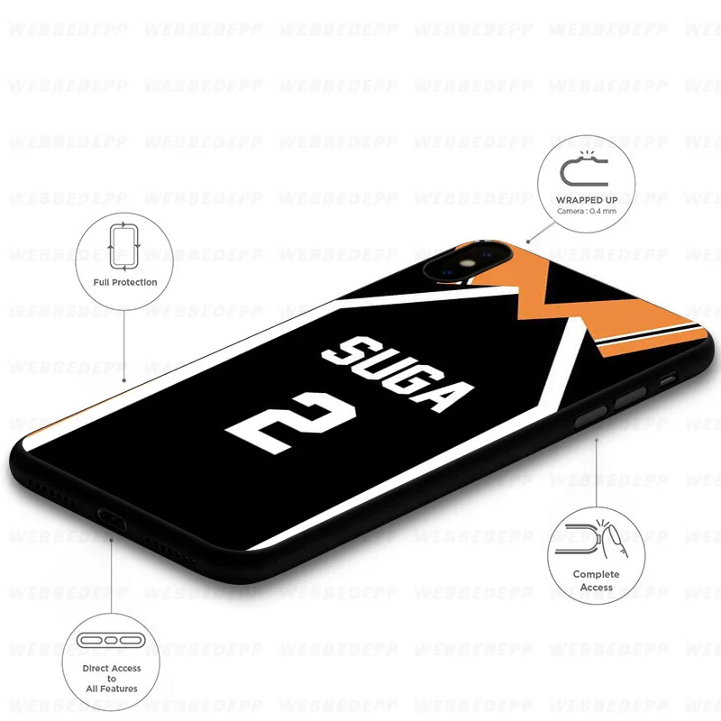 WEBBEDEPP Haikyuu Anime Soft Silicone Case for iPhone 11 Pro Xr Xs Max X or 10 8 7 6 6S Plus 5 5S SE |