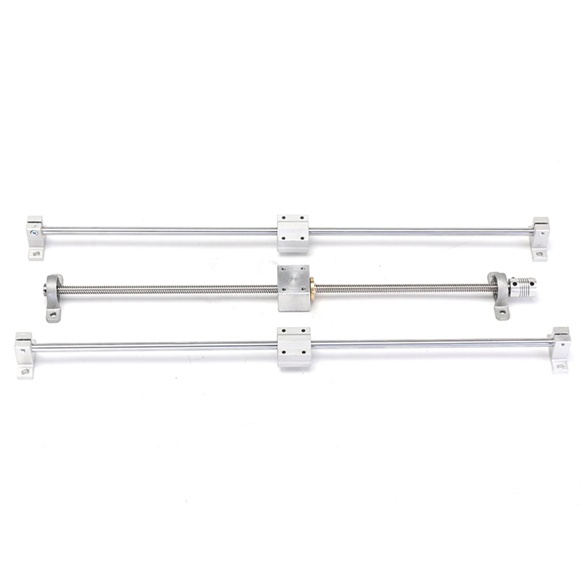 

Horizontal 400mm CNC Parts Optical Axis Guide Bearing Housings Aluminum Rail Shaft Support Screws Set