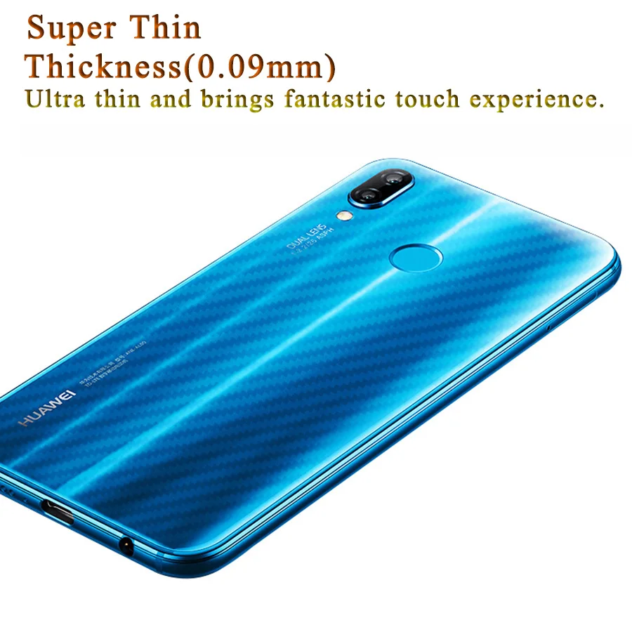 WZH 5 шт 3D наклейка из углеродного волокна защитная пленка для экрана Huawei P20 Pro Lite Honor