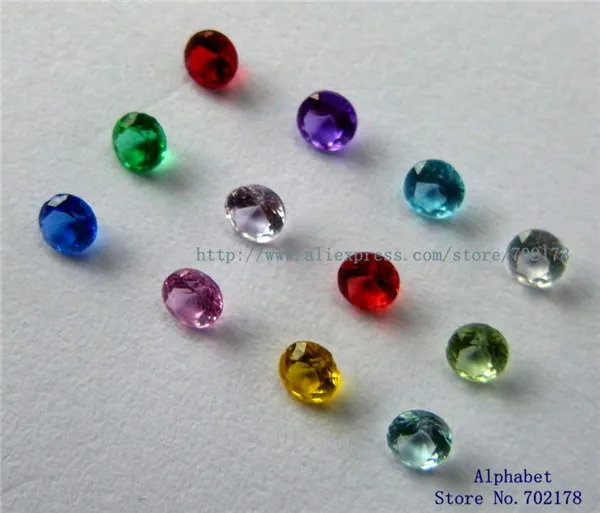12 шт смешанных цветов 3 мм круглый камень подвешиваемый кулон памятные Подвески