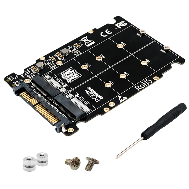 M.2 Ssd на U.2 адаптер 2в1 Nvme и Sata Bus Ngff Pci E Sff 8639 Pcie M2 конвертер для настольных