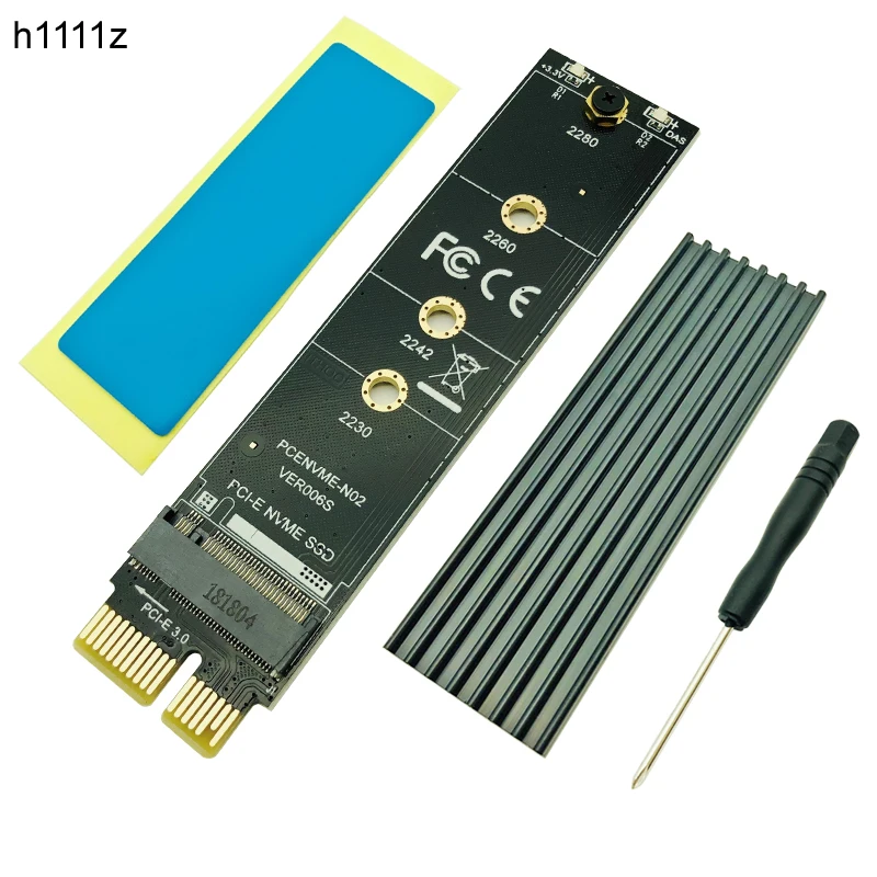 PCI E Express 3 0 X1 до M.2 M ключ интерфейс NVMe SSD PCIE переходника карты радиатора 2230 2242 2260