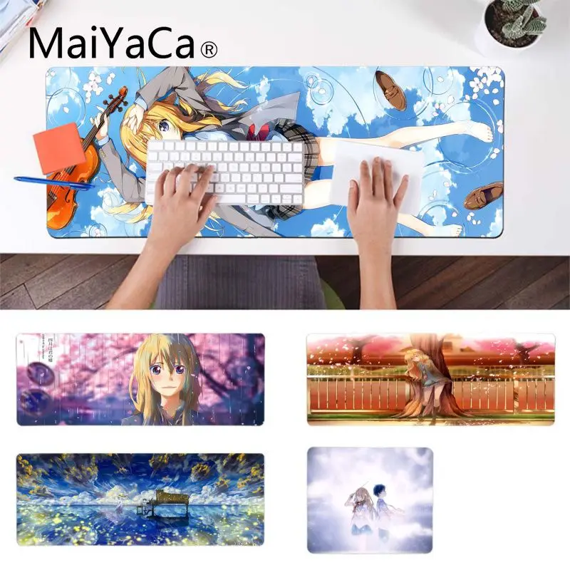 MaiYaCa крутой персонализированный Fashion Your Lie In April Нескользящие прочные силиконовые компьютерные коврики резиновая мышь прочный Настольный компьютер