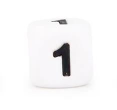 50pcs number 1 50 шт. силиконовые цифровые бусины DIY День рождения даты на соски цепи зажимы 12 мм жевательные часы «арабский номер» бисера для Детское колье Прорезыватель - Цвет: 50pcs number 1