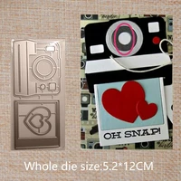 metal cutting dies love camera for making craft photo album decoration greeting card 52120 mm