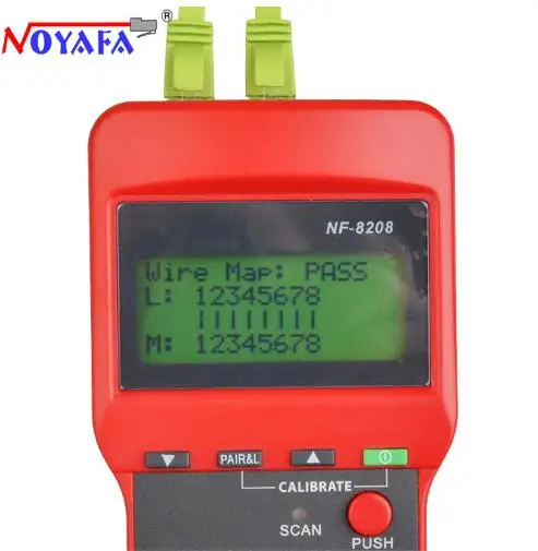 NOYAFA NF-8208 ЖК-дисплей сетевой LAN Кабельный тестер провода трекер Tracer Сканер длины RJ45