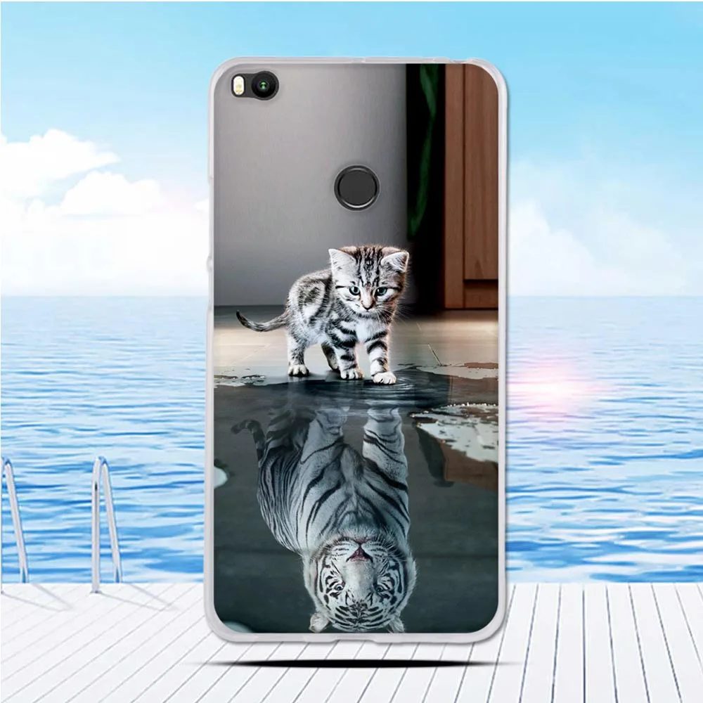 Cover For Xiaomi Mi Max2 Case Soft Silicone TPU Fundas Coque Max 2 Phone Cases Cute Cats Bags Shell Capa | Мобильные телефоны и