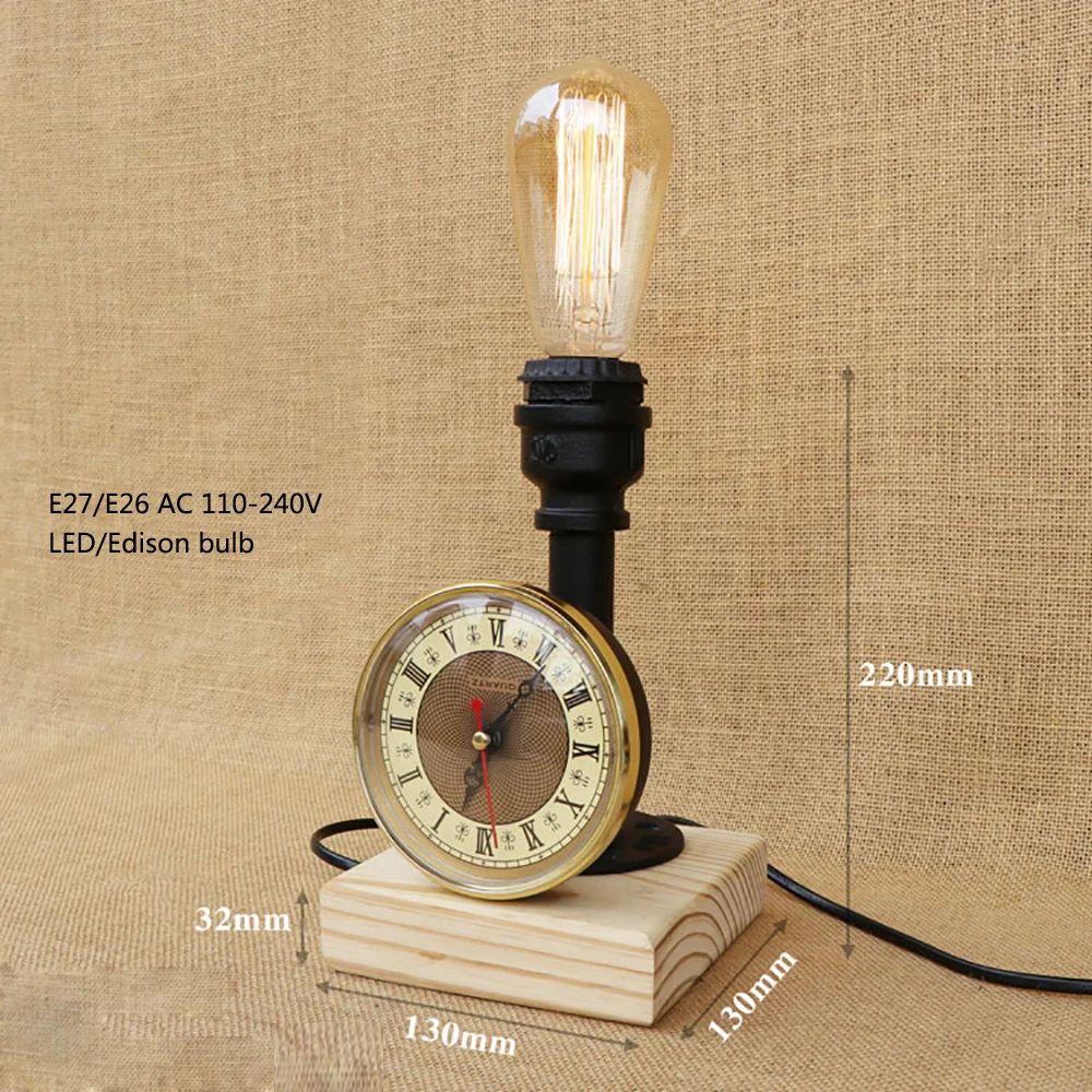 Европейские винтажные прикроватные настольные лампы в стиле арт деко E27/E26 110 В/220