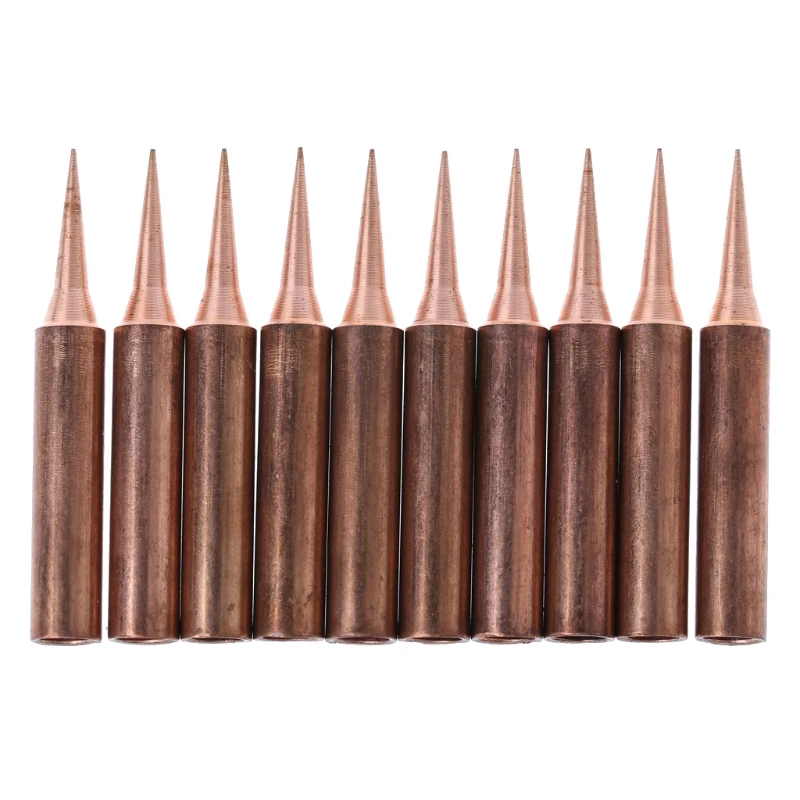 

10 Pcs Copper Solder Screwdriver Iron Tips Soldering Welding Head 900M-T-I Lead Free