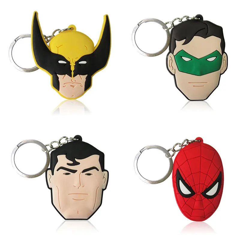 7012B 20 шт. брелок ПВХ мультфильм брелок Marvel Микки Аниме Фигурка Минни брелок для ключей модные подвески-безделушки - Цвет: 7012B