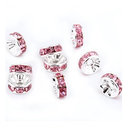 8 мм Металл Кристалл Rondelle 17 цветов на выбор 200 шт. бисера для изготовления