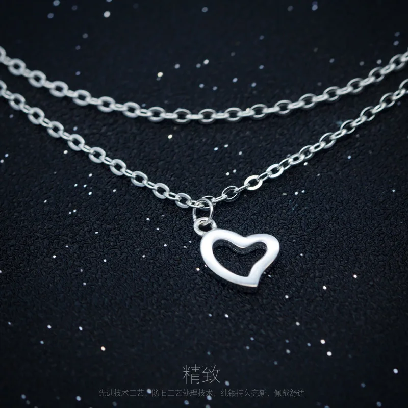 1pc Authentic 925 Sterling Silver Jewelry Polished Lifeline Pluse &ampOpen Heart heartbeat Necklace Pendants promised love X495 | Украшения