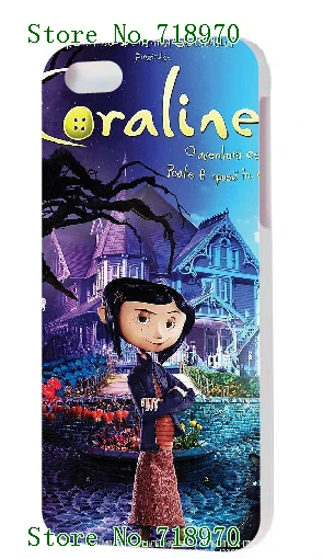 2015 new Coraline &amp the Secret Door white soft TPU cases for iphone 4 4s +phone screen film |