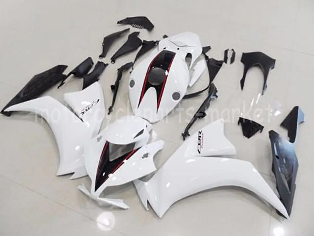 Черный w/Белый ABS Пластиковый обтекатель впрыска кузова комплект для Honda CBR 1000 RR