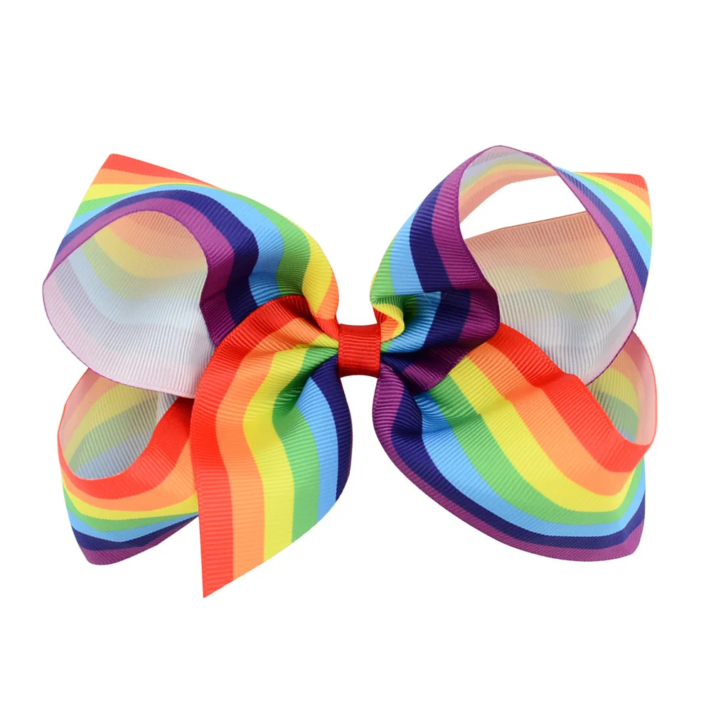 Банты для волос в радужную полоску 7 шт./лот 6 дюймов|hair accessories|hair accessories designerhandmade hair